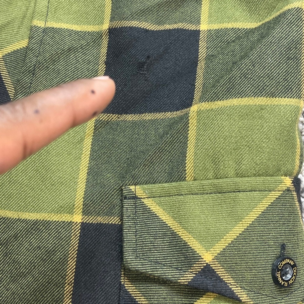 Dixxon Flannel The 223 Men's 3X Green Black Plaid D-Tech Button Up Shirt - Picture 3 of 9